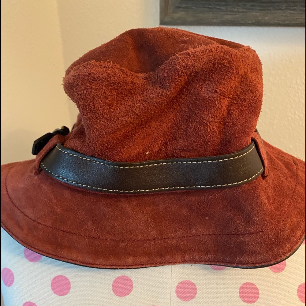 Coach suede bucket hat and purse